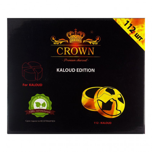 Уголь для кальяна Crown Kalaud (112 шт)